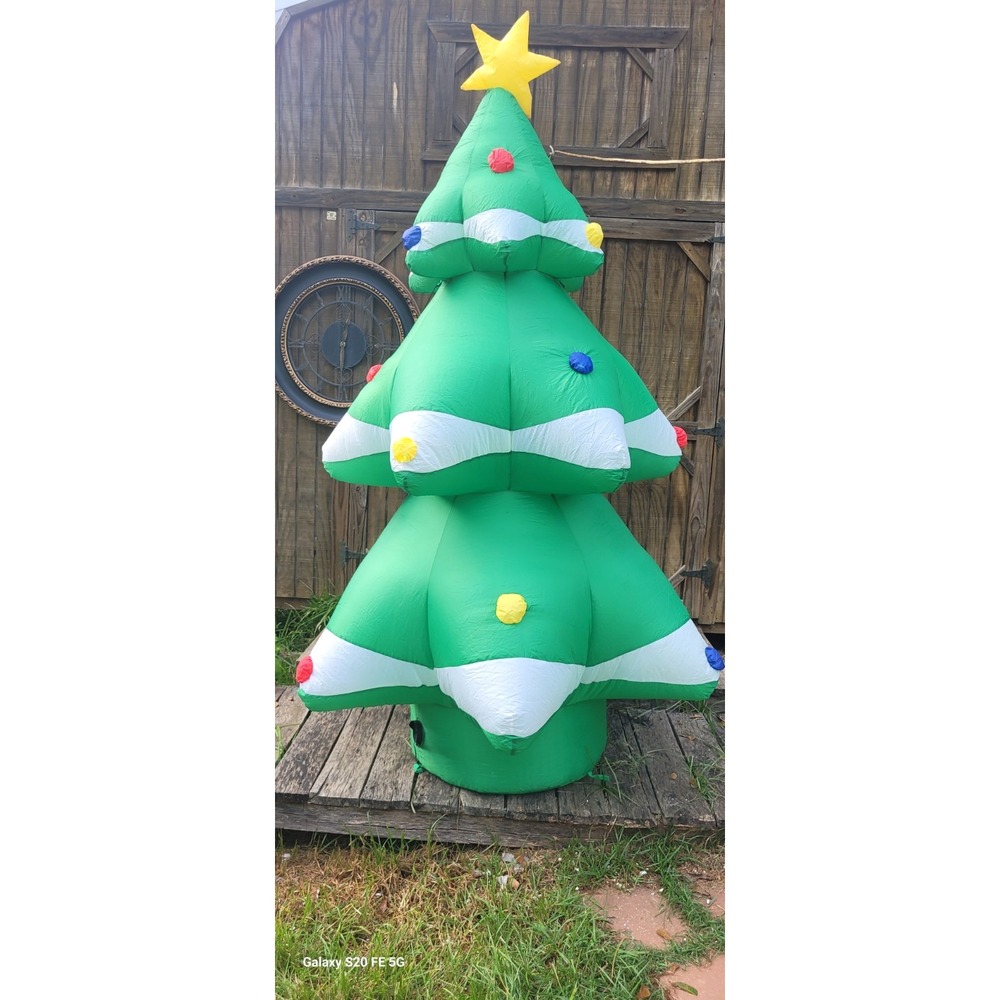 8 Ft‎ Tall Inflatable Christmas Tree W Flashing LED Lights Erins Holiday Home